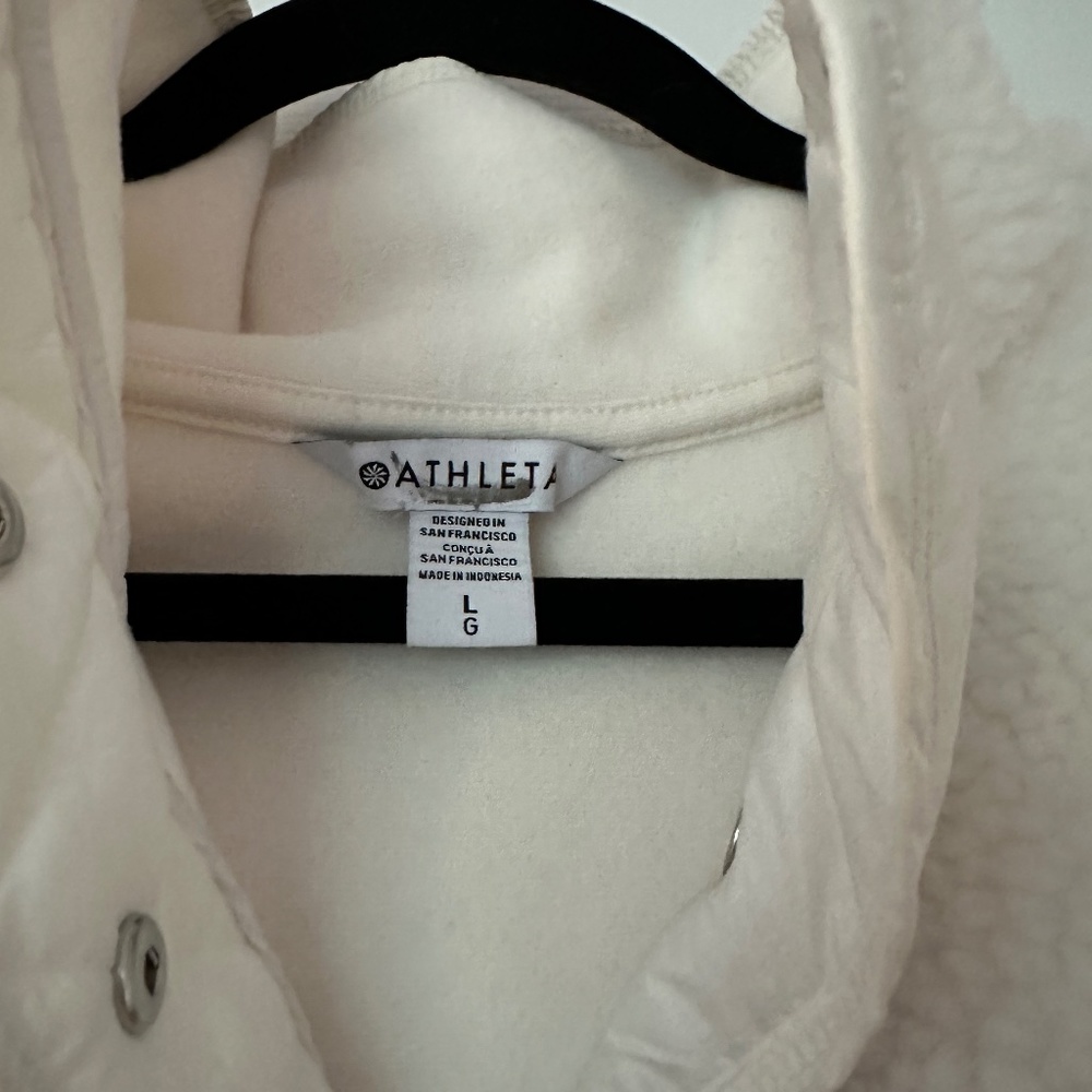Athleta Cozy Sherpa Snap Sweatshirt - Picture 2 of 4